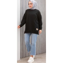 Two Blck Bisiklet Yaka Basic Sweatshirt