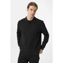 Süvari Polo Yaka Waffle Sweat