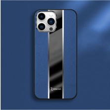 Zebana Apple iPhone 14 Pro Max Uyumlu Kılıf Premium Deri Kılıf Mavi