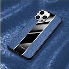 Zebana Apple iPhone 14 Pro Max Uyumlu Kılıf Premium Deri Kılıf Mavi