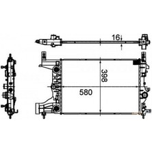 Radyatör Brazing Manuel Astra J 09 1.4-1.6 Mek Ac Klimasiz 580X398X16 12