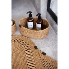 Comfort Craft Jüt Hasır 4 Parça Banyo Takımı | Paspas ve Sepet Seti