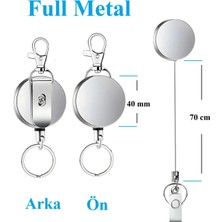 Excarpin Atlas Retro Harita Full Metal Premium Çelik Kasa Yoyo Yaka Kartlık