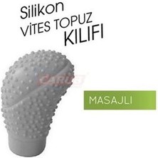 Carub Vites Topuzu Kilifi Silikon Oval Masajli Gri 12