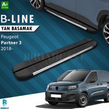 Peugeot Partner  B-Line Krom Yan Basamak 2018- Sonrası Uyumlu