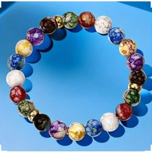 Trend Vitrin Kadın Erkek Unisex 7 Çakra 7 Doğal Taş Bileklik