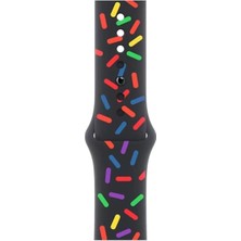Ekoodukkan Apple Watch 42/44/45/49MM Uyumlu Renkli Spor Silikon Kordon Kayış