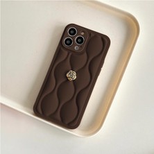 Apple iPhone 16 Pro Uyumlu Kılıf Zebana Camellia Deri Kılıf Kahverengi