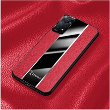 Zebana Xiaomi Redmi Note 11 Uyumlu Kılıf Premium Deri Kılıf Kırmızı