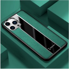 Zebana Apple iPhone 12 Pro Uyumlu Kılıf Premium Deri Kılıf Yeşil