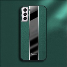 Zebana Samsung Galaxy S21 Fe 5g Uyumlu Kılıf Premium Deri Kılıf Yeşil