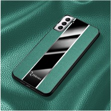 Zebana Samsung Galaxy S21 Fe 5g Uyumlu Kılıf Premium Deri Kılıf Yeşil