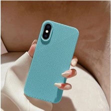 Zebana Apple iPhone x Uyumlu Kılıf Zebana Woven Silikon Kılıf Turkuaz