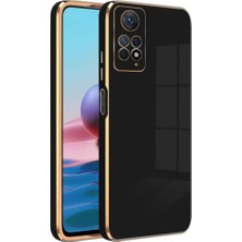 Zebana Xiaomi Redmi Note 11 Pro 5g Uyumlu Kılıf Golden Silikon Kılıf Siyah