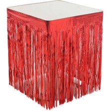 Benim Marifetlerim Püsküllü Kırmızı Doğum Günü Masa Kenarı Eteği