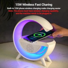 Rgb Işıklı Bluetooth Hoparlör, Kablosuz Şarj Standı