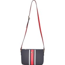 U.S. Polo Assn. Kadın Çapraz  Çanta Lacivert-Beyaz-Kırmızı Us24262