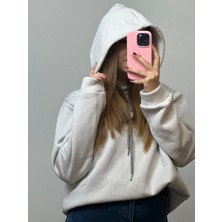 Üç Iplik Şardonlu Sweatshirt Unisex Açık Gri