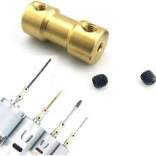 Hobi Mekatronik 2X5MM Mini Dc Motor Sabit Pirinç Kaplin