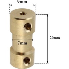 Hobi Mekatronik 2X5MM Mini Dc Motor Sabit Pirinç Kaplin