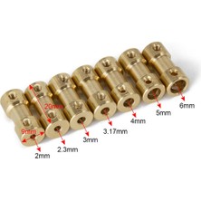 Hobi Mekatronik 3X3MM Mini Dc Motor Sabit Pirinç Kaplin