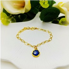 Bakla Zincir Nazar Boncuğu Kadın Bileklik