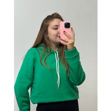 Üç Iplik Şardonlu Sweatshirt Unisex Yeşil