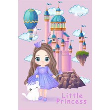 Little Princess Tatlı Prenses Dijital Baskı Kazmaz Taban Çocuk Halı