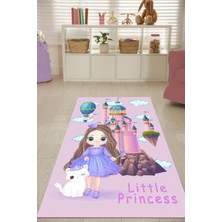 Little Princess Tatlı Prenses Dijital Baskı Kazmaz Taban Çocuk Halı