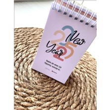 Steplanner 2025 AJANDA-2025 Tarihli Hayat PLANLAYICI-2025 Masa Takvimi-2 Sayfa Sticker-Bir Adet Tükenmez Kalem