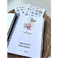Steplanner 2025 AJANDA-2025 Tarihli Hayat PLANLAYICI-2025 Masa Takvimi-2 Sayfa Sticker-Bir Adet Tükenmez Kalem
