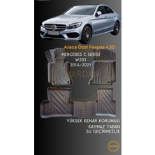 Mercedes C Serisi W205 2014-2021 Için 4,5d Carbon Lüx Havuzlu Paspas - Tpe Malzeme