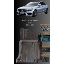 Mercedes C Serisi W205 2014-2021 Için 4,5d Carbon Lüx Havuzlu Paspas - Tpe Malzeme