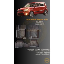 Kia Soul 2008-2013 Için 4,5d Carbon Lüx Havuzlu Paspas - Tpe Malzeme