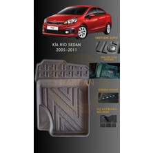 Kia Rio Sedan 2005-2011 Için 4,5d Carbon Lüx Havuzlu Paspas - Tpe Malzeme