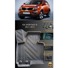 Kia Sportage Lll 2011-2015 Için 4,5d Carbon Lüx Havuzlu Paspas - Tpe Malzeme