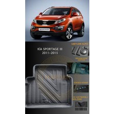 Kia Sportage Lll 2011-2015 Için 4,5d Carbon Lüx Havuzlu Paspas - Tpe Malzeme