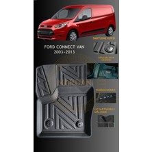 Ford Connect 2003-2013 Van Için 4,5d Carbon Lüx Havuzlu Paspas - Tpe Malzeme