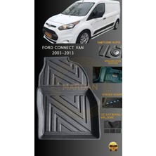 Ford Connect 2003-2013 Van Için 4,5d Carbon Lüx Havuzlu Paspas - Tpe Malzeme