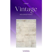 Royal Halı Vintage VH05A Krem Vizon Akrilik Yumuşak Dokulu Modern Eskitme Halı