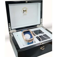 Mengi Luxury Mavi Silikon Kordon ve Kasa 41 mm