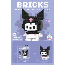 Sağlıkçı Shopping Bricks Hello Kitty Kuromi Yap Boz 3D Puzzle Mini LEGO
