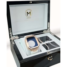 Mengi Luxury Beyaz Silikon Kordon ve Kasa 40 mm