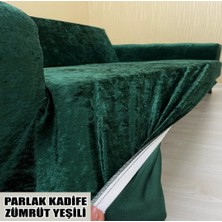 Akbu Kadife 3 3 1 1 Lastikli Kanepe Örtüsü | Lastikli Koltuk Örtüsü | Koltuk Kılıfı Takımı
