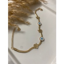 Butik Çelik Nazarlı Nefel Worm Bileklik