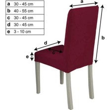 Akbu Likrali Sandalye Örtüsü, Sandalye Kılıfı, Lastikli ,standart (1 Adet)