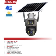 Atlas Mpia Mika 4g Ip Kamera 3 Mp + 3 Mp Çift Lens 4g Sim Kart / Solarlı Güneş Paneli Çift Yönlü Sesli Görüşme