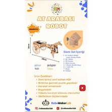 At Arabası Robot Hareketli Ahşap Mdf Eğitici Kendin Yap Stem Bilim Seti