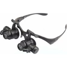 Çerçici Gözlük Modeli 10X 15X 20X 25X Lens,2led Işıklı,büyüteç