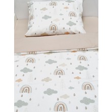 Yada Baby %100 Pamuklu Kumaştan Bebek 5 Parça Yorgan ve Nevresim Takımı & Park Beşik Seti (70 x 120 Cm)
